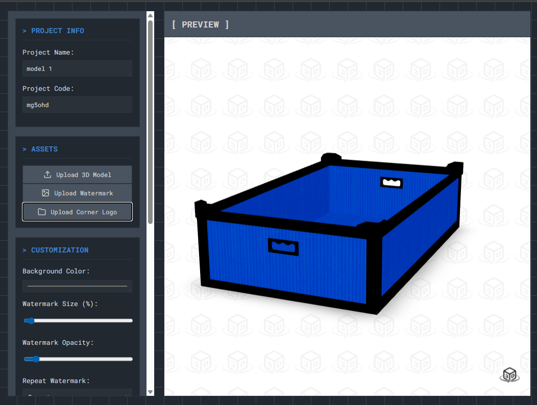 Customizing the background with a watermark